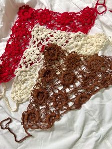 Crochet Floral Scarf