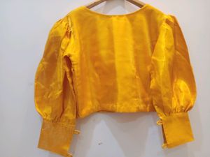 Yellow Shiny Blouse