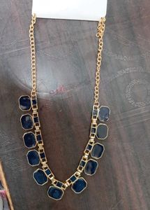 Golden Chain With Black Stones