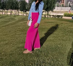 Women Crop Back Node Top In Powerdee blue Colour