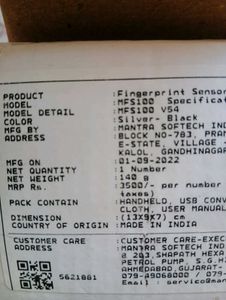 MFS100  Finger Print Sensor