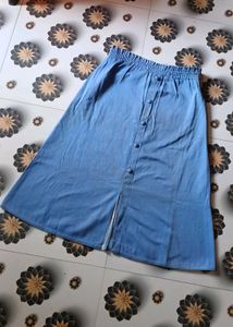Blue Denim Korean Skirt