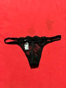 Black Lace Strappy Panty – Size XS
