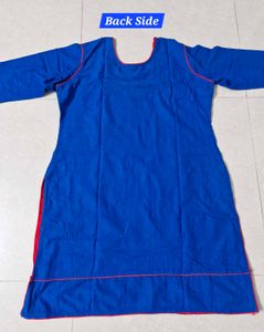 Blue Embroidered Kurta