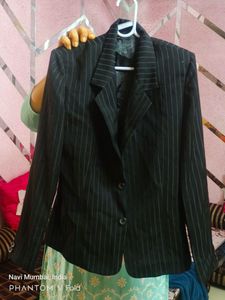 Striped Black Blazer