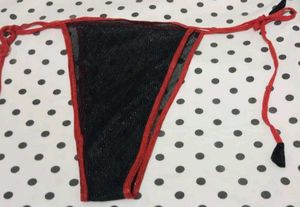Black &amp; Red Bikini Bottom