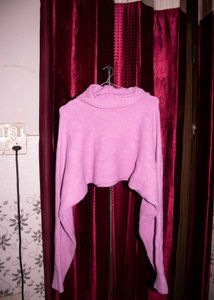 Cute Cropped Lavender Sweater