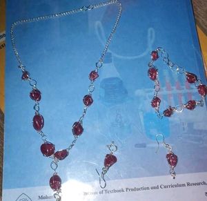 Red Stone Jewelry Set