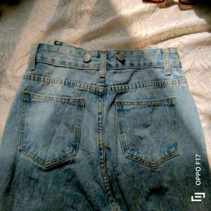 Denim Stylish Belt High Waisted Jeans