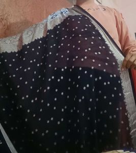 This Is a Very Beautiful Navy Blue Saree🫶🏻