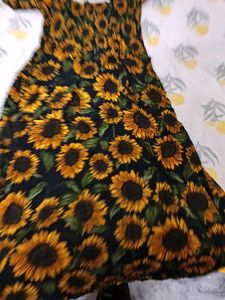 Sunflower Print Dress