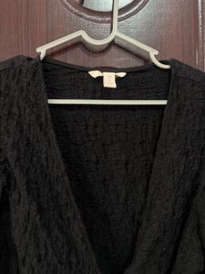 Crinkle Cotton H&amp;M Wrap Top