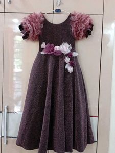 Sparkly Floral Accent Gown