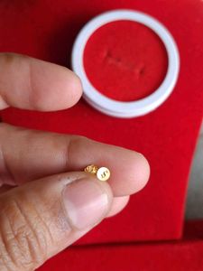 Gold Nose Pin All 3 Side Small Heart Shape