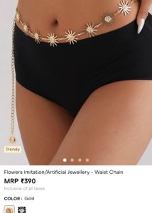 Gold Tone Body Chain &amp; Handcuff Set