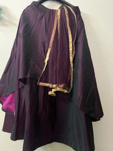 Elegant Purple Off-Shoulder Top Skirt