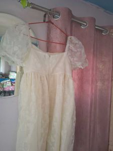 Cream Puff Sleeve Mini Dress