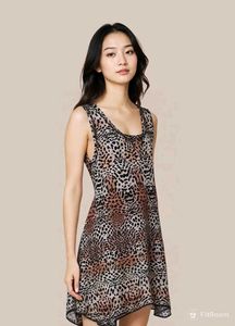 Retro Cheetah Print Dress