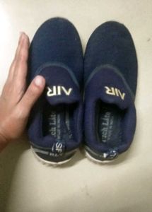 Navy Blue &#34;AIR&#34; Slip-On Kids Sneakers