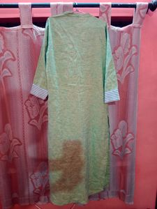 Green Elephant Embroidery Kurta
