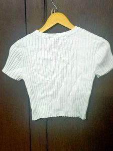 H&amp;M RIB-KNIT TOP