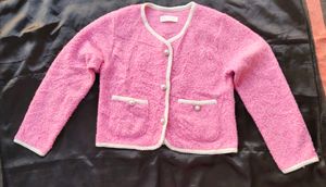 (Made In Korean) Pink Knit Cardigan