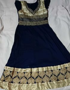 Navy Blue Colour Anarkali Suit