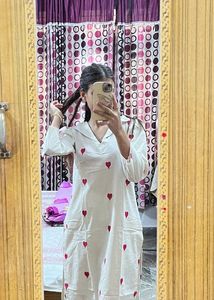 Heart Print Kurta Set