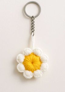 Daisy Crochet Keychain