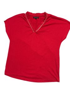 Red Top with V-Neck
