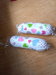 Heart Print Decorative Bolsters - Set of 2