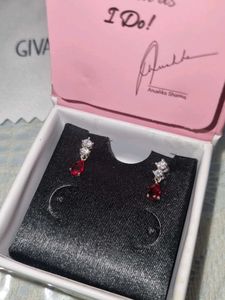 Giva Red Drop Earrings