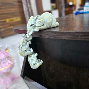 3pcs/set Cute Elephant Figurines Crafts Home Decor