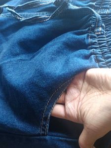 Blue Denim Cargo Pants