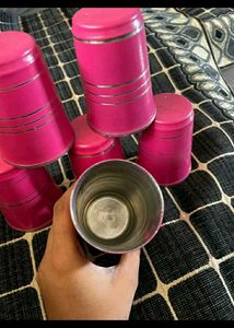 Pink Steel Glasses