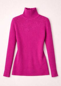 Magenta Turtleneck Sweater