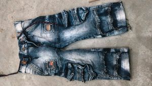 Distressed Denim Shorts