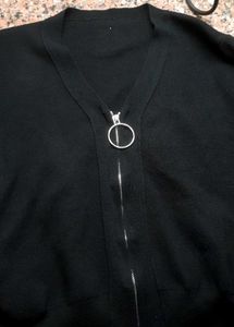 Black Zipper Sweater