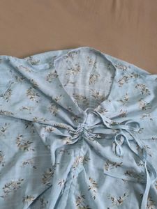 Floral Light Blue Top