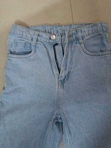 Wide Leg Denim Ice Blue Negotiable