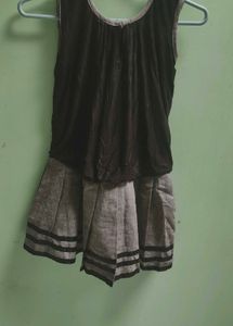 New Girls Dress ( Black And Grey)