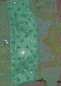 Women pista colour lahenga choli with dupatta...