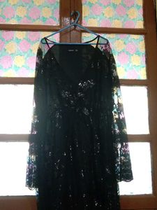 Boohoo Black Sequin Embellished Dress