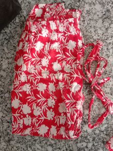 Red &amp; White Floral Baby Dress