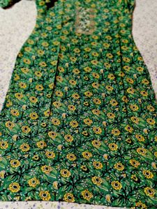 Green Floral Embroidered Top