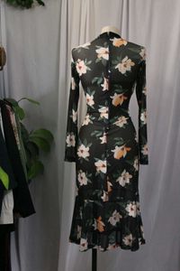 Floral Mesh Midi Dress