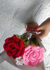Crochet Rose Flower Bouquet