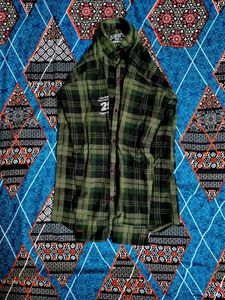 Club Cotton Green Plaid Flannel
