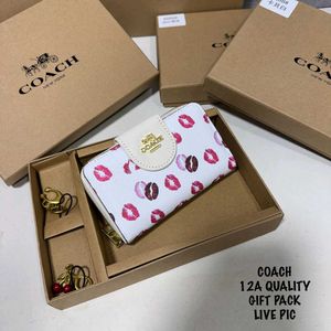 COACH MINI WALLET WD SET OF 2 CHARM WTH BOX
