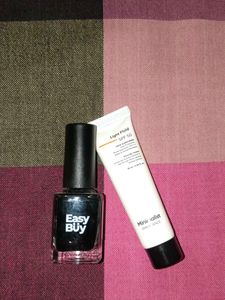 combo of sunscreen and nail paint black
